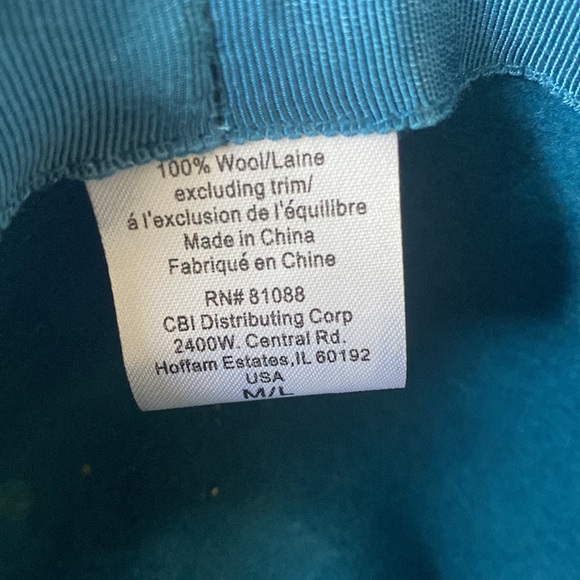 Blue/Teal 100% Wool Phandora Bucket Hat - Picture 5 of 6